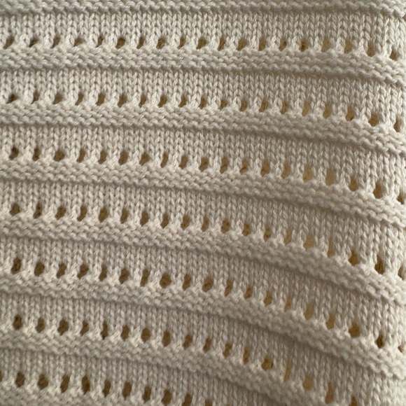 Varley Tara Pointelle Half Zip Sweater Ivory Cream Size S NWT $148 - Picture 5 of 7